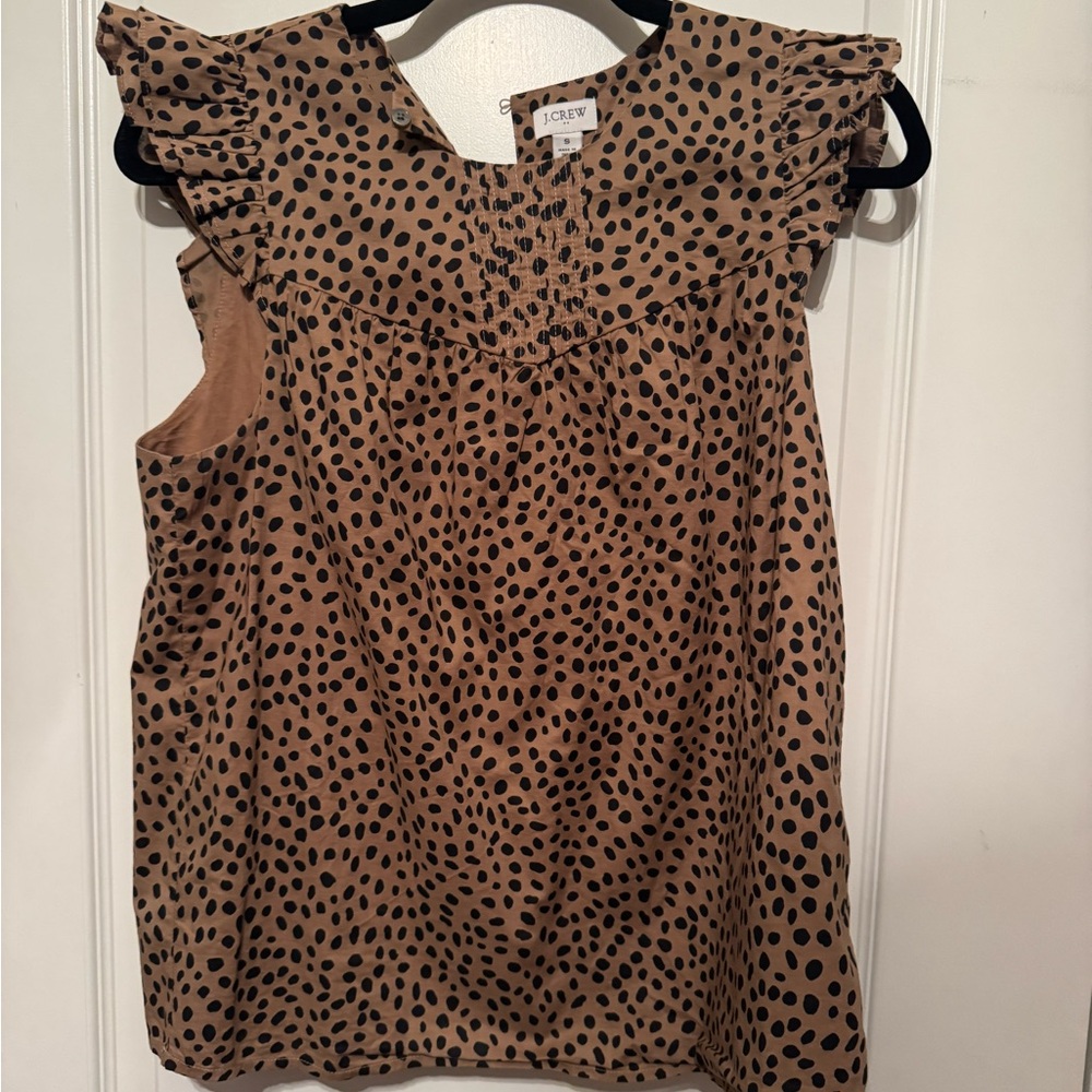 J crew ruffle blouse size small EUC